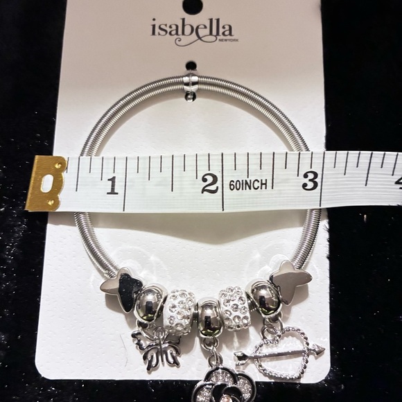 🆕 Isabella Silver Charm Bracelet with Elegant Design - Picture 4 of 7